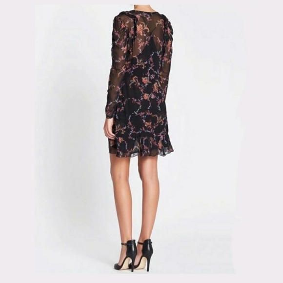 NWT IRO Loxie Dress Floral Shear Black Boho - Picture 6 of 9